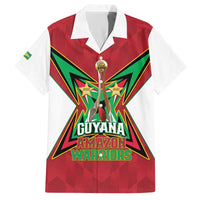 Amazon Warriors Guyana Cricket Custom Family Matching Off The Shoulder Long Sleeve Dress and Hawaiian Shirt 2025 2nd Champions Proud - Wonder Print Shop