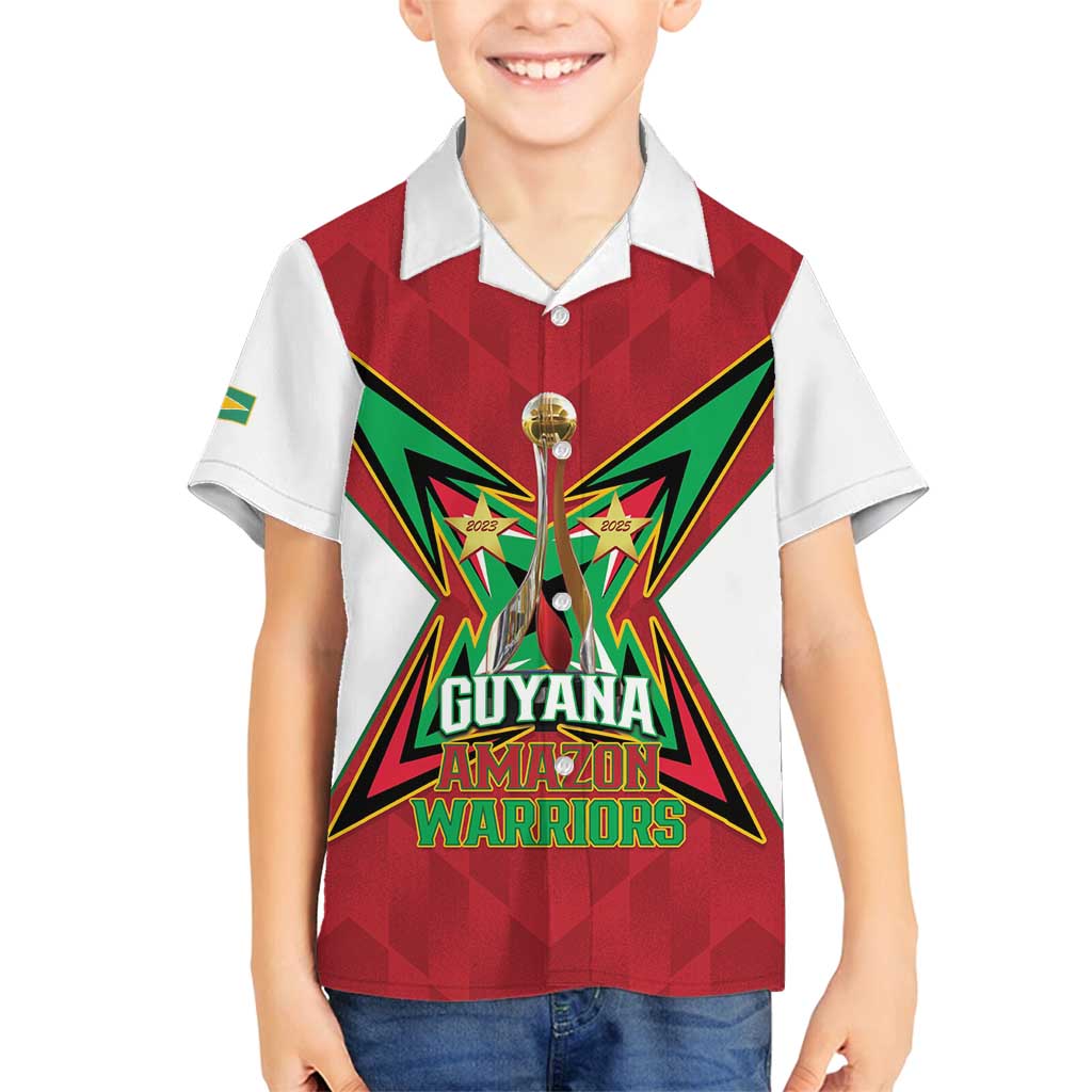 Amazon Warriors Guyana Cricket Custom Family Matching Summer Maxi Dress and Hawaiian Shirt 2025 2nd Champions Proud - Wonder Print Shop