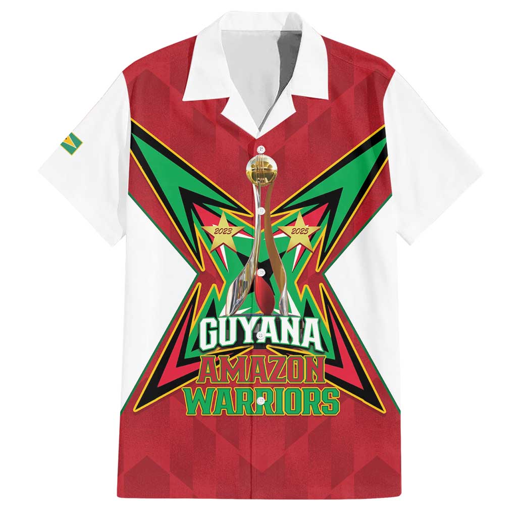 Amazon Warriors Guyana Cricket Custom Hawaiian Shirt 2025 2nd Champions Proud - Wonder Print Shop