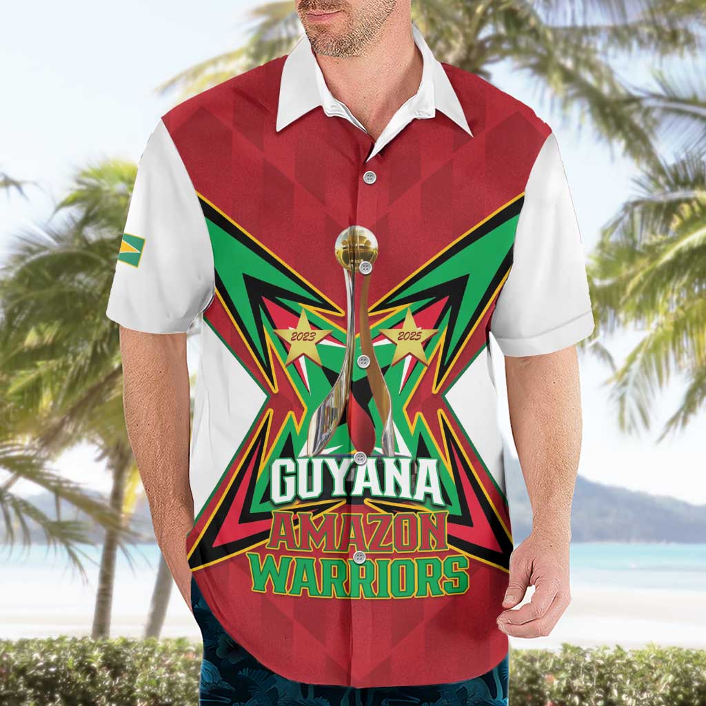 Amazon Warriors Guyana Cricket Custom Hawaiian Shirt 2025 2nd Champions Proud - Wonder Print Shop