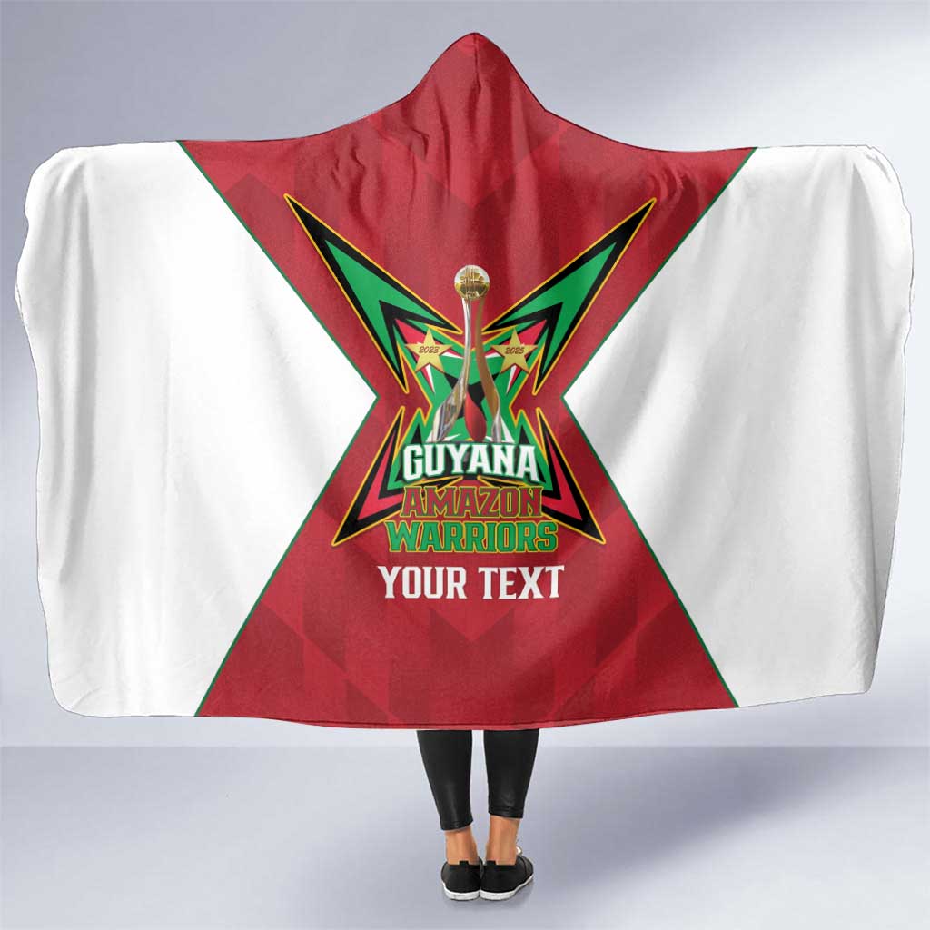 Amazon Warriors Guyana Cricket Custom Hooded Blanket 2025 2nd Champions Proud - Wonder Print Shop
