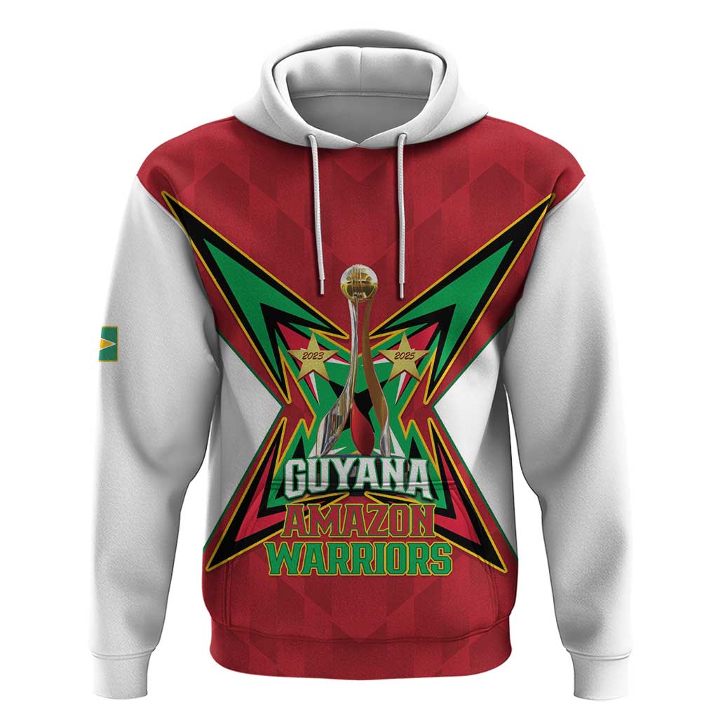 Amazon Warriors Guyana Cricket Custom Hoodie 2025 2nd Champions Proud - Wonder Print Shop