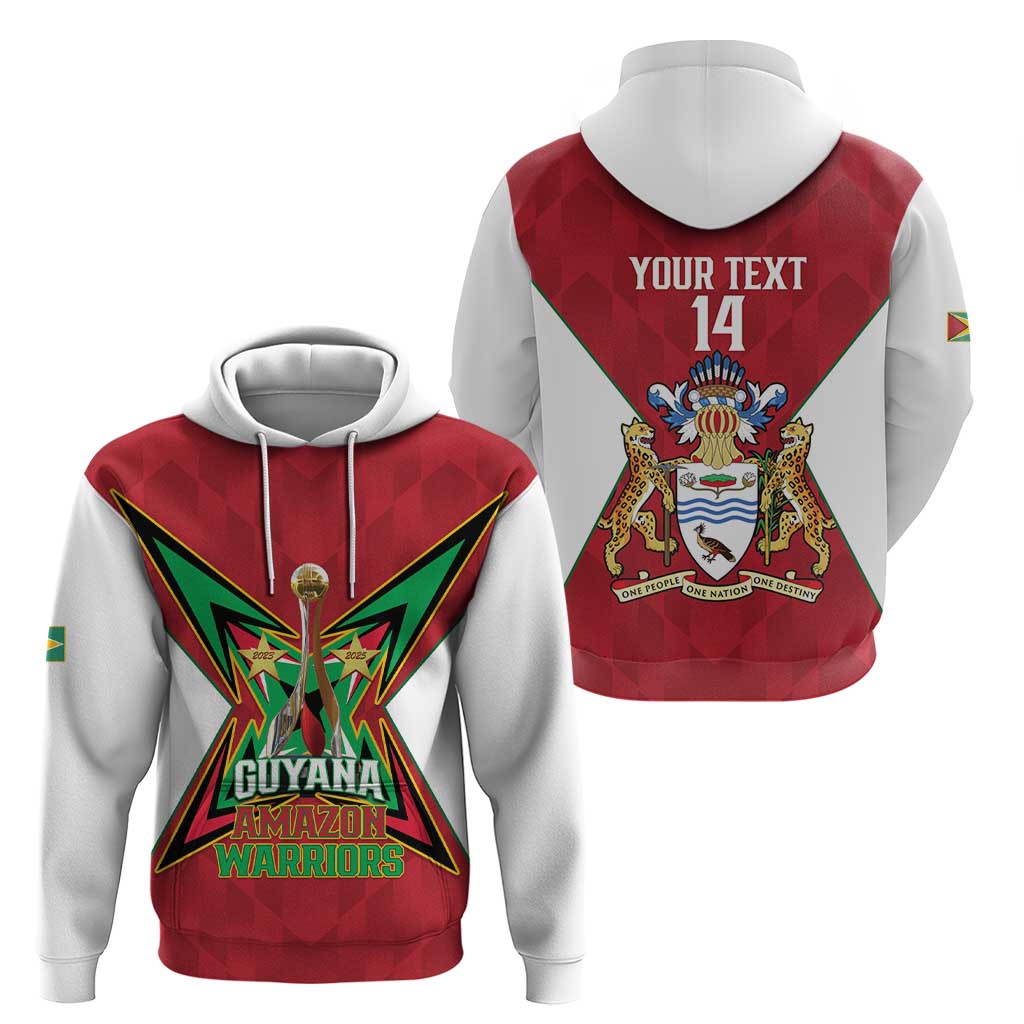 Amazon Warriors Guyana Cricket Custom Hoodie 2025 2nd Champions Proud - Wonder Print Shop