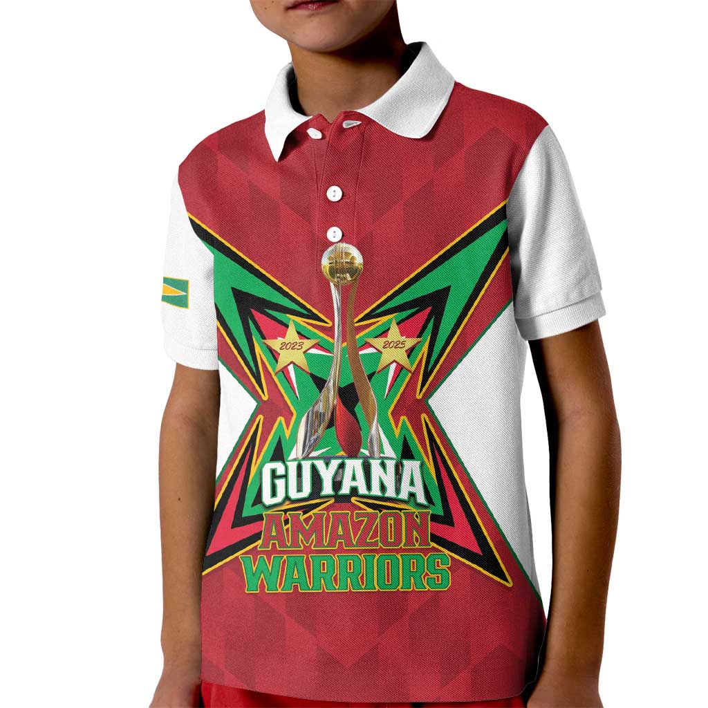 Amazon Warriors Guyana Cricket Custom Kid Polo Shirt 2025 2nd Champions Proud - Wonder Print Shop