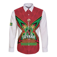 Amazon Warriors Guyana Cricket Custom Long Sleeve Button Shirt 2025 2nd Champions Proud - Wonder Print Shop