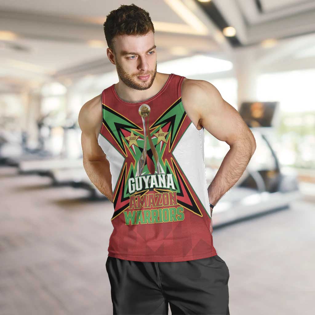Amazon Warriors Guyana Cricket Custom Men Tank Top 2025 2nd Champions Proud - Wonder Print Shop