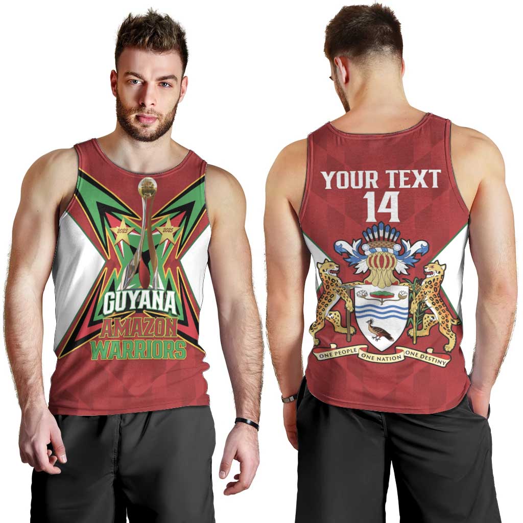 Amazon Warriors Guyana Cricket Custom Men Tank Top 2025 2nd Champions Proud - Wonder Print Shop
