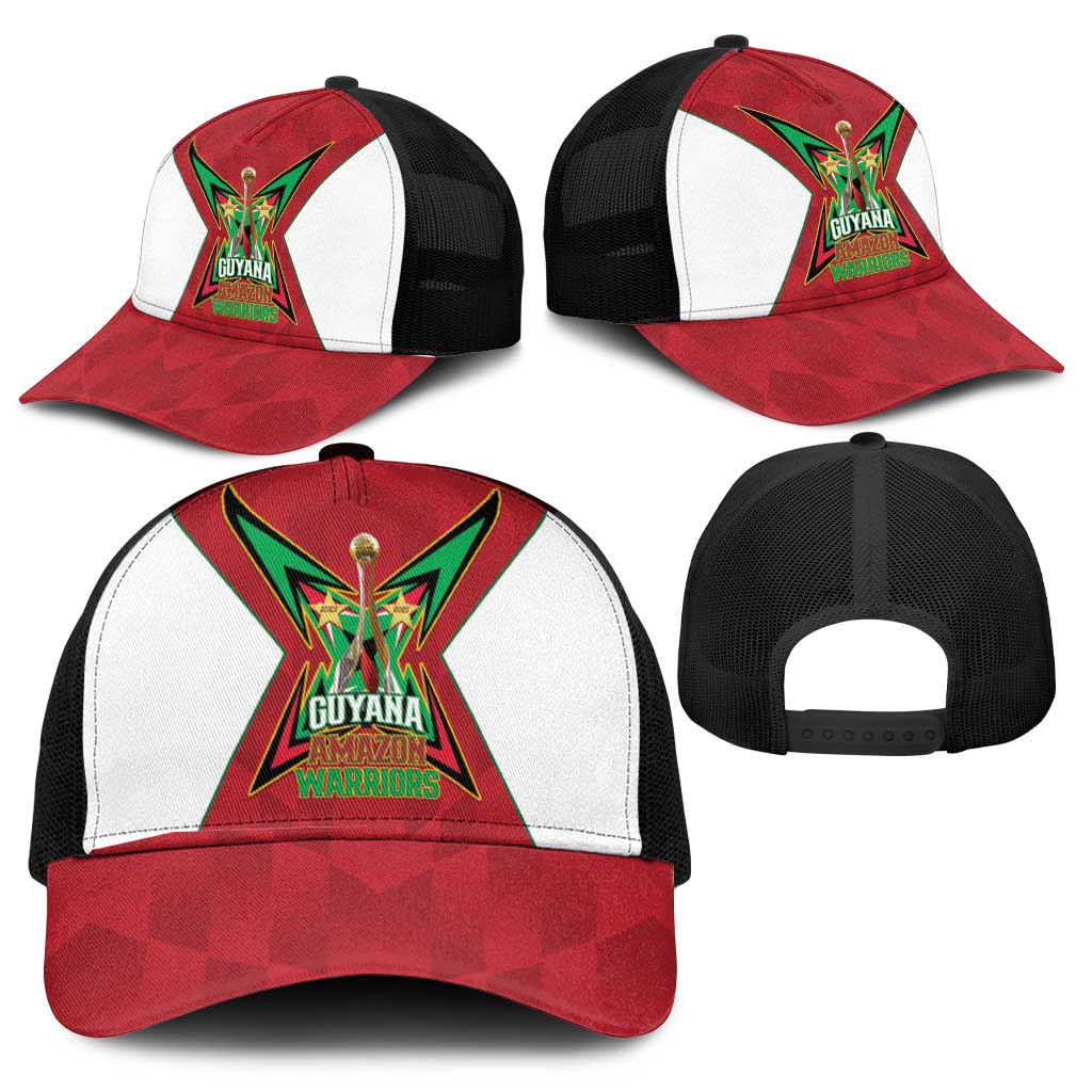 Amazon Warriors Guyana Cricket Mesh Trucker Cap 2025 2nd Champions Proud - Wonder Print Shop