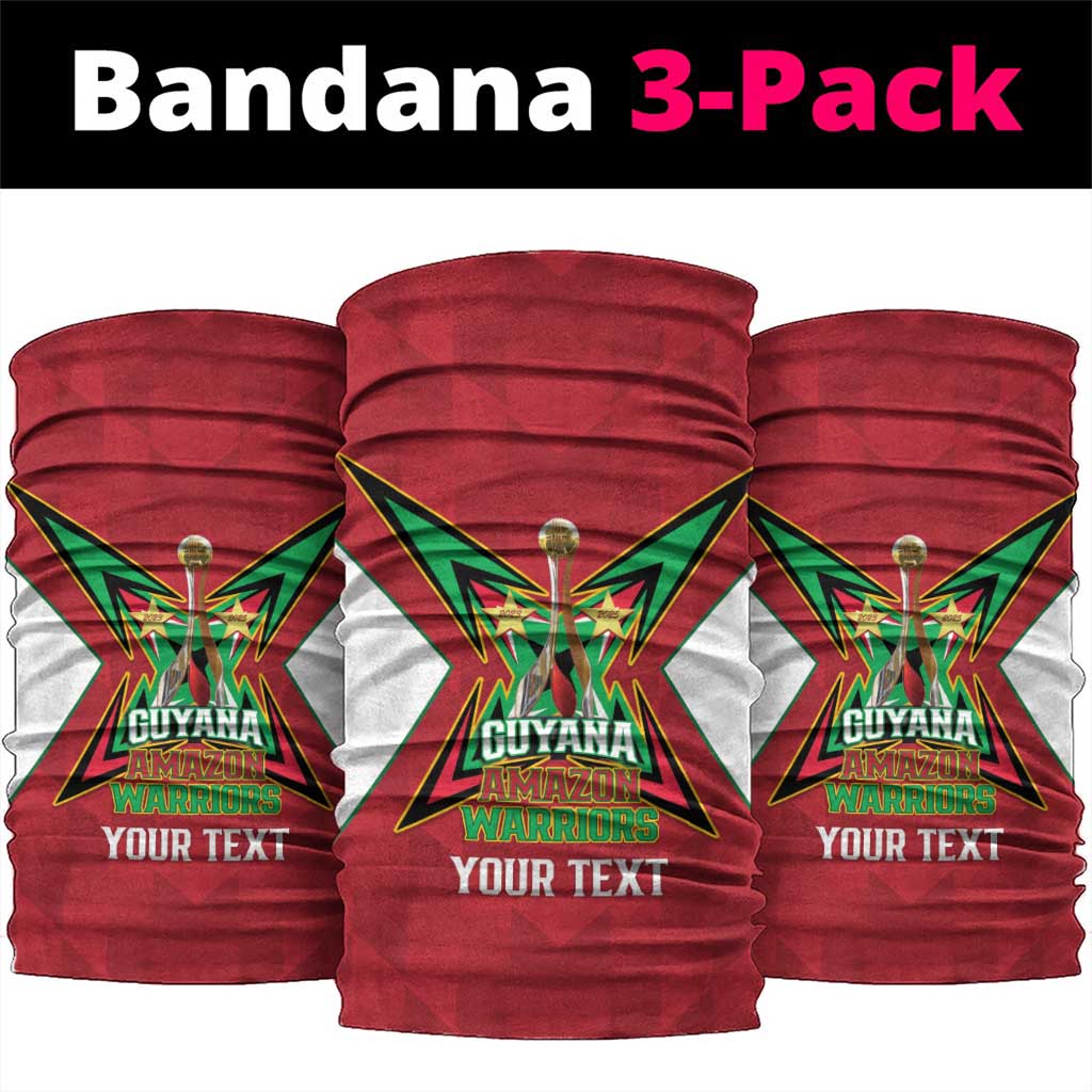 Amazon Warriors Guyana Cricket Custom Neck Gaiter 2025 2nd Champions Proud LT14