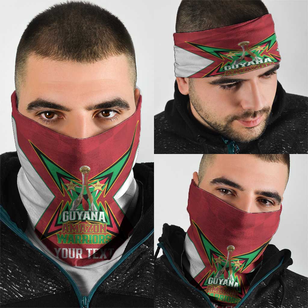 Amazon Warriors Guyana Cricket Custom Neck Gaiter 2025 2nd Champions Proud LT14