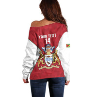 Amazon Warriors Guyana Cricket Custom Off Shoulder Sweater 2025 2nd Champions Proud - Wonder Print Shop