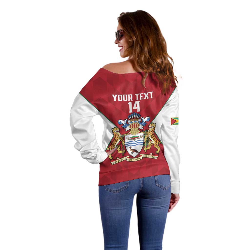 Amazon Warriors Guyana Cricket Custom Off Shoulder Sweater 2025 2nd Champions Proud - Wonder Print Shop