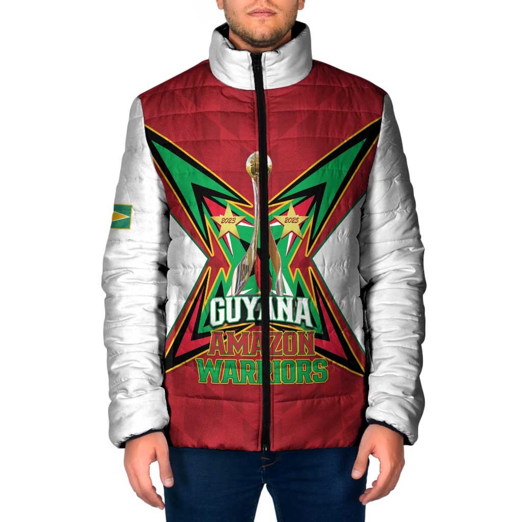 Amazon Warriors Guyana Cricket Custom Padded Jacket 2025 2nd Champions Proud - Wonder Print Shop