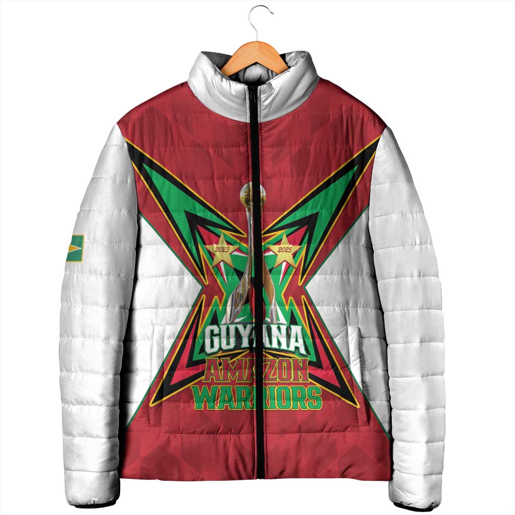 Amazon Warriors Guyana Cricket Custom Padded Jacket 2025 2nd Champions Proud - Wonder Print Shop