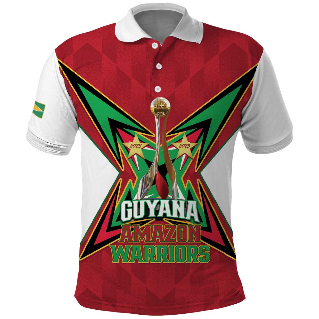 Amazon Warriors Guyana Cricket Custom Polo Shirt 2025 2nd Champions Proud - Wonder Print Shop