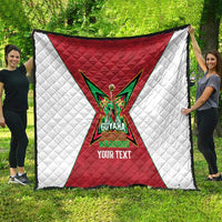 Amazon Warriors Guyana Cricket Custom Quilt 2025 2nd Champions Proud - Wonder Print Shop