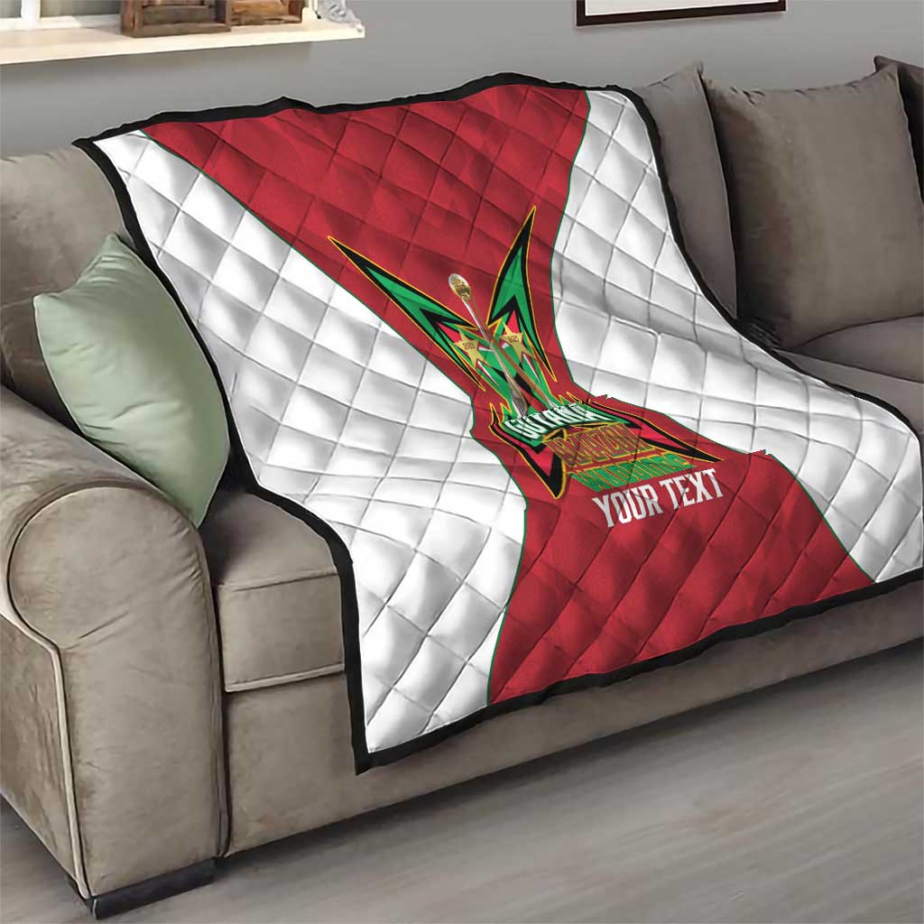 Amazon Warriors Guyana Cricket Custom Quilt 2025 2nd Champions Proud - Wonder Print Shop