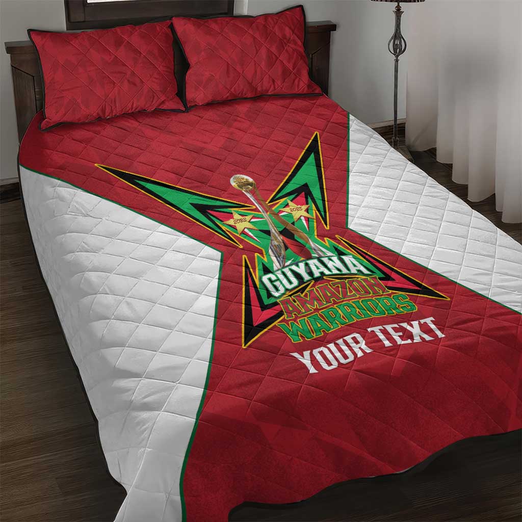 Amazon Warriors Guyana Cricket Custom Quilt Bed Set 2025 2nd Champions Proud - Wonder Print Shop