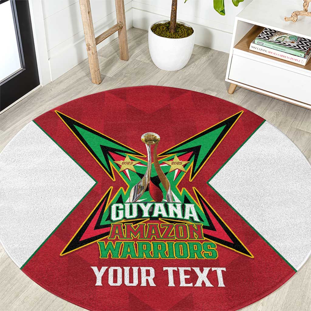Amazon Warriors Guyana Cricket Custom Round Carpet 2025 2nd Champions Proud - Wonder Print Shop