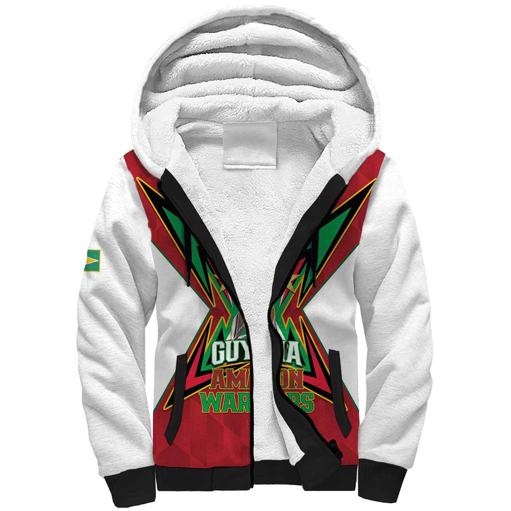 Amazon Warriors Guyana Cricket Custom Sherpa Hoodie 2025 2nd Champions Proud - Wonder Print Shop