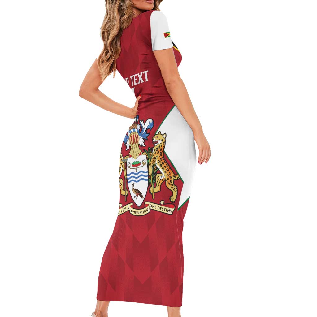 Amazon Warriors Guyana Cricket Custom Short Sleeve Bodycon Dress 2025 2nd Champions Proud - Wonder Print Shop