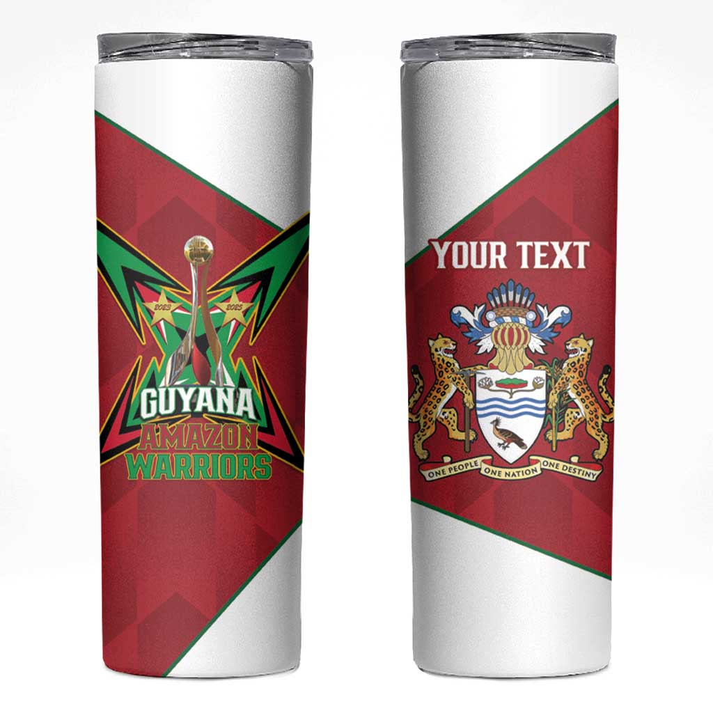 Amazon Warriors Guyana Cricket Custom Skinny Tumbler 2025 2nd Champions Proud - Wonder Print Shop