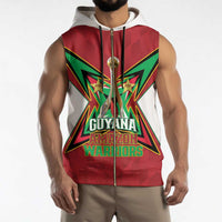 Amazon Warriors Guyana Cricket Custom Sleeveless Zip Hoodie 2025 2nd Champions Proud - Wonder Print Shop