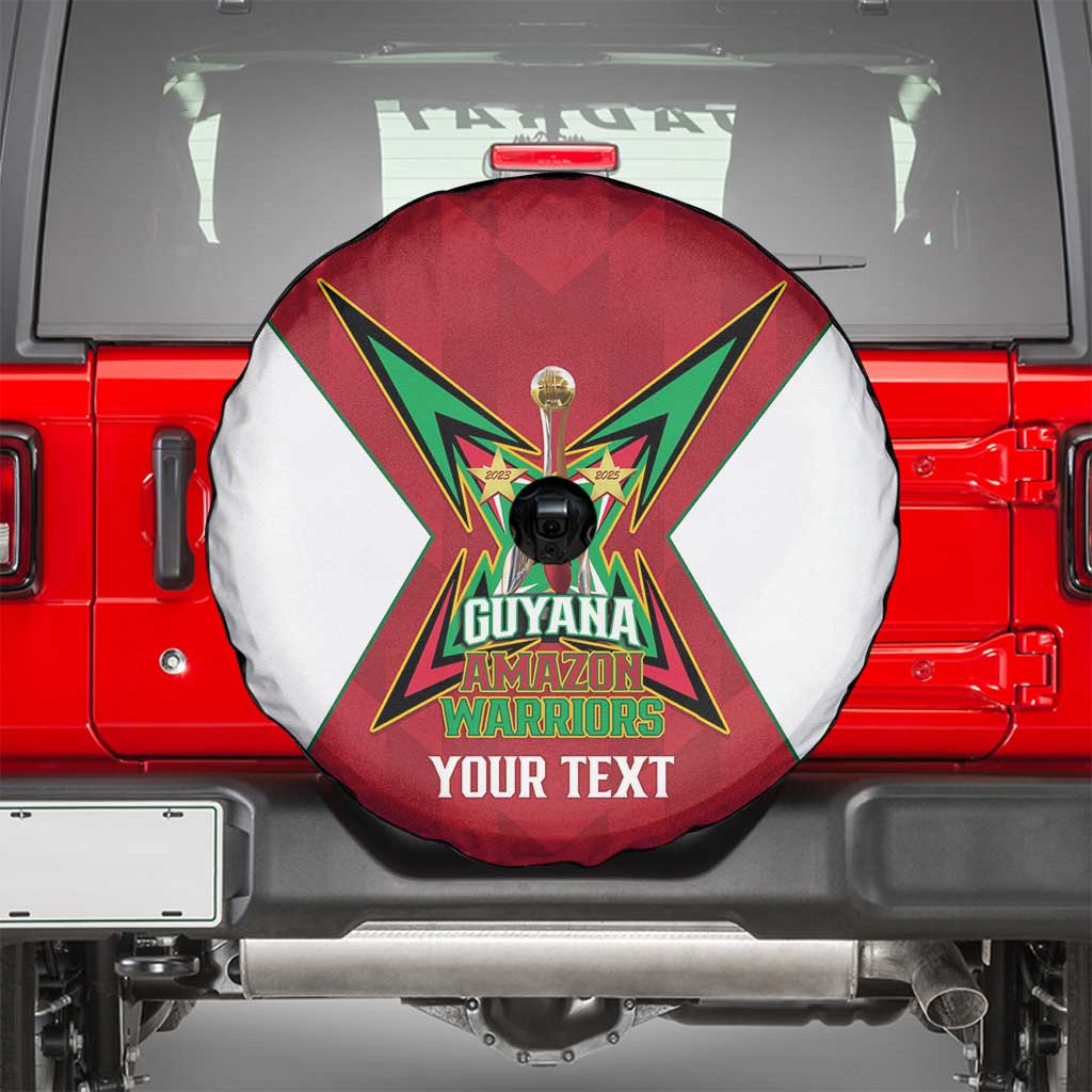 Amazon Warriors Guyana Cricket Custom Spare Tire Cover 2025 2nd Champions Proud - Wonder Print Shop