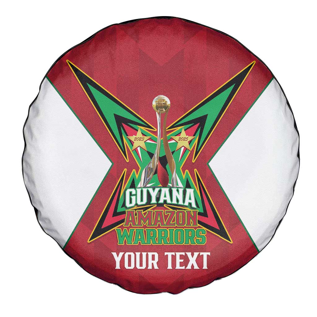 Amazon Warriors Guyana Cricket Custom Spare Tire Cover 2025 2nd Champions Proud - Wonder Print Shop