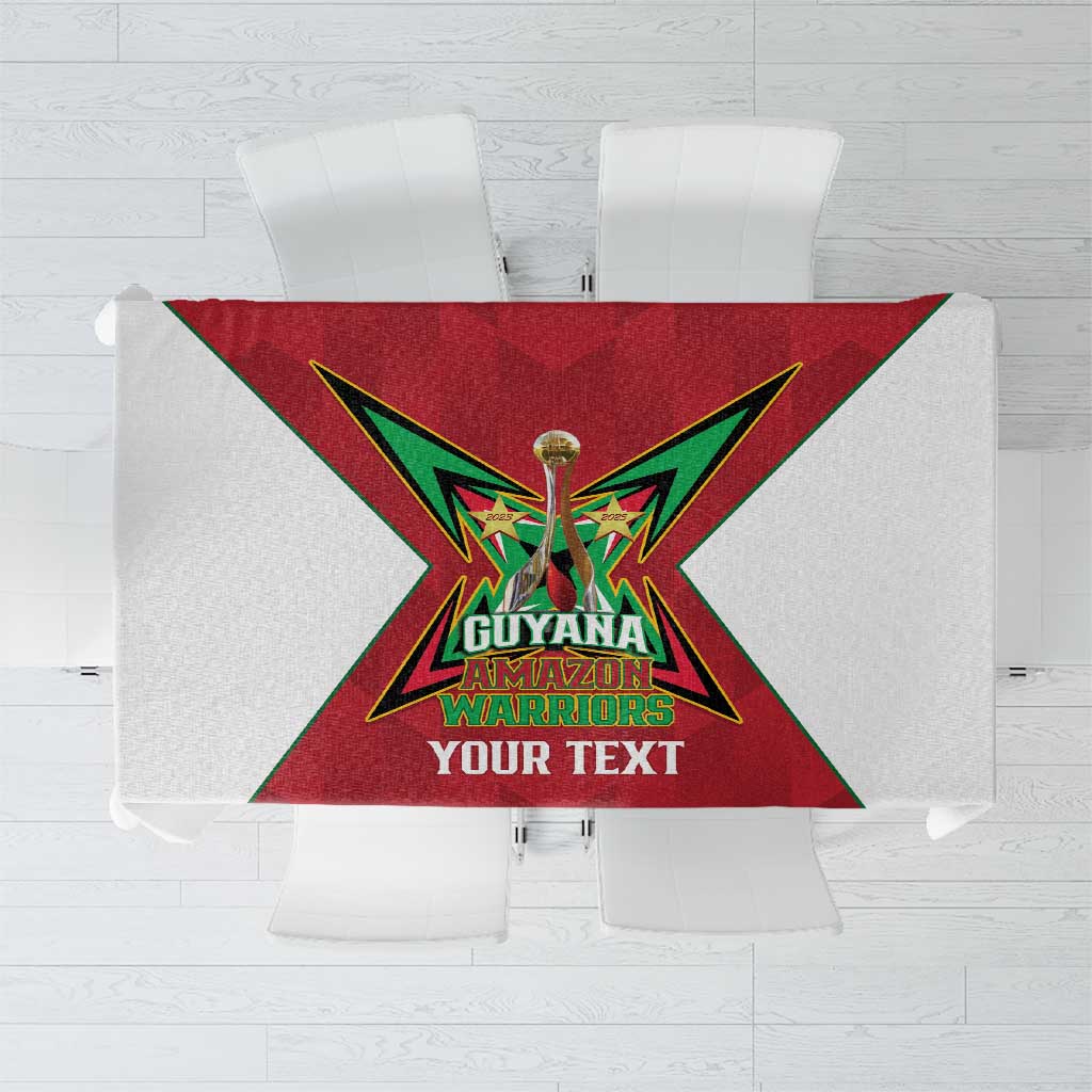 Amazon Warriors Guyana Cricket Custom Tablecloth 2025 2nd Champions Proud - Wonder Print Shop