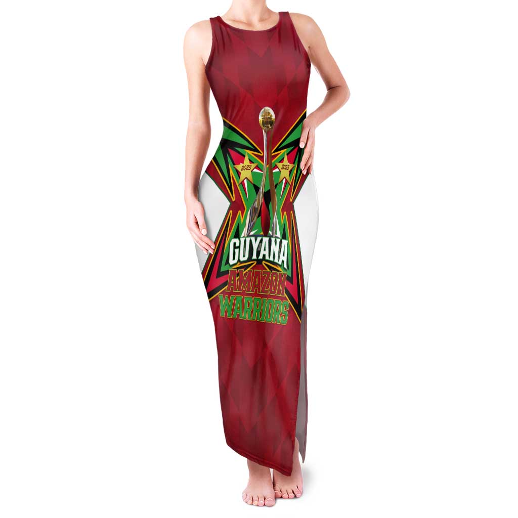 Amazon Warriors Guyana Cricket Custom Tank Maxi Dress 2025 2nd Champions Proud - Wonder Print Shop