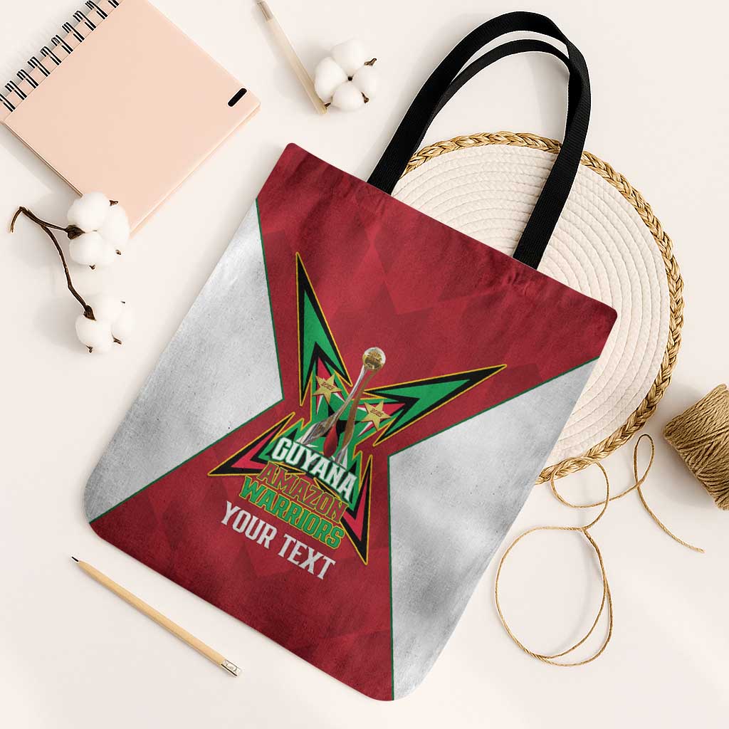 Amazon Warriors Guyana Cricket Custom Tote Bag 2025 2nd Champions Proud - Wonder Print Shop