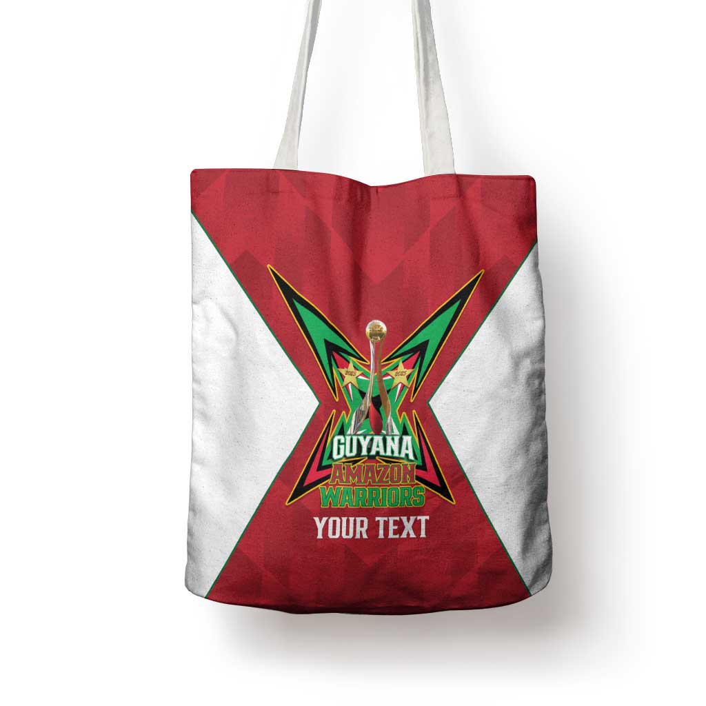 Amazon Warriors Guyana Cricket Custom Tote Bag 2025 2nd Champions Proud - Wonder Print Shop