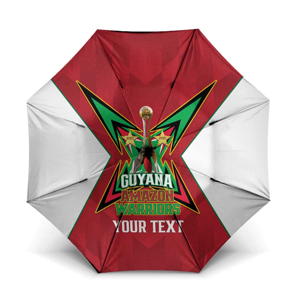 Amazon Warriors Guyana Cricket Custom Umbrella 2025 2nd Champions Proud - Wonder Print Shop
