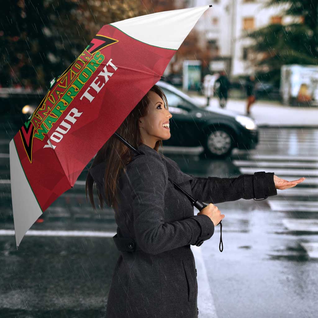 Amazon Warriors Guyana Cricket Custom Umbrella 2025 2nd Champions Proud - Wonder Print Shop