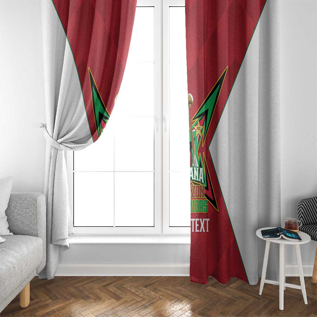 Amazon Warriors Guyana Cricket Custom Window Curtain 2025 2nd Champions Proud - Wonder Print Shop