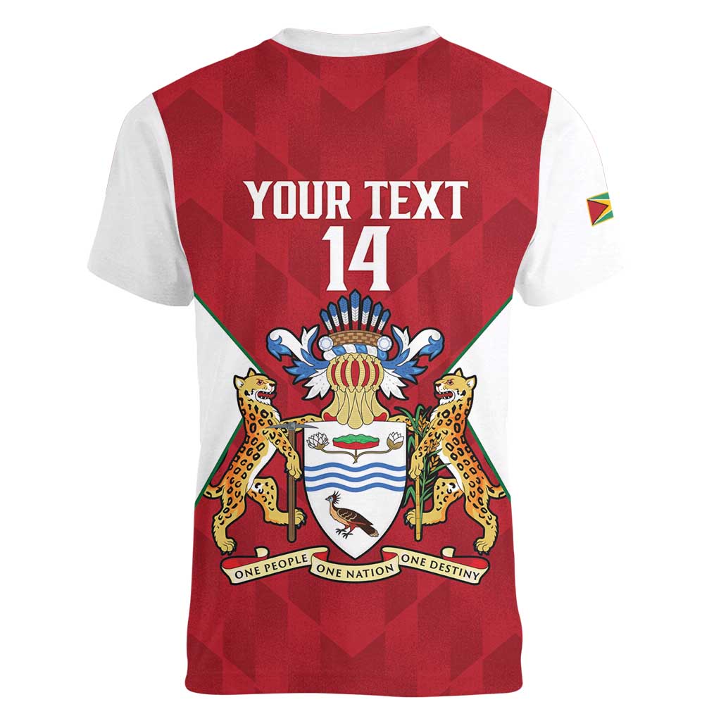 Amazon Warriors Guyana Cricket Custom Women V-Neck T-Shirt 2025 2nd Champions Proud - Wonder Print Shop