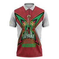 Amazon Warriors Guyana Cricket Custom Zipper Polo Shirt 2025 2nd Champions Proud - Wonder Print Shop