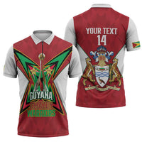 Amazon Warriors Guyana Cricket Custom Zipper Polo Shirt 2025 2nd Champions Proud - Wonder Print Shop