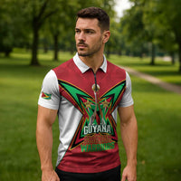 Amazon Warriors Guyana Cricket Custom Zipper Polo Shirt 2025 2nd Champions Proud - Wonder Print Shop