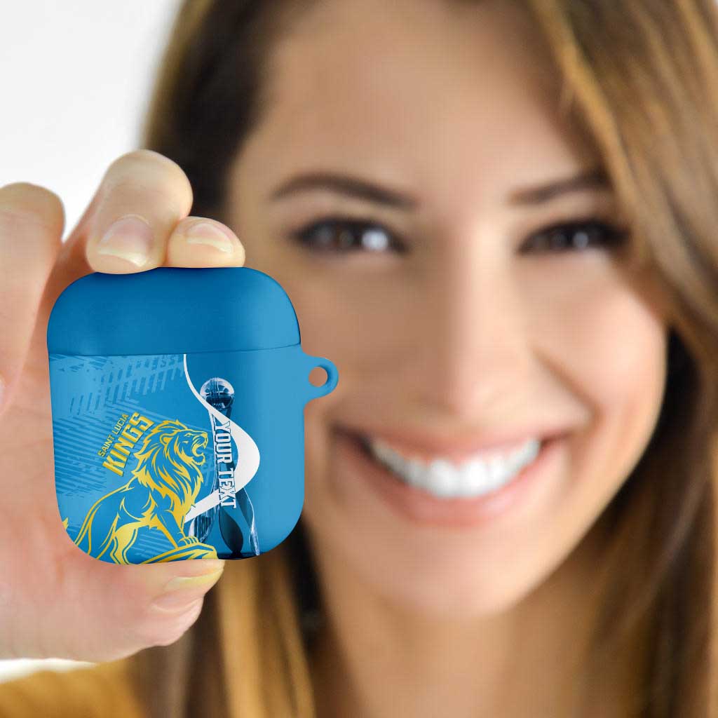 Saint Lucia Kings Cricket Custom AirPods Case 2025 2nd Champions Back To Back - Wonder Print Shop