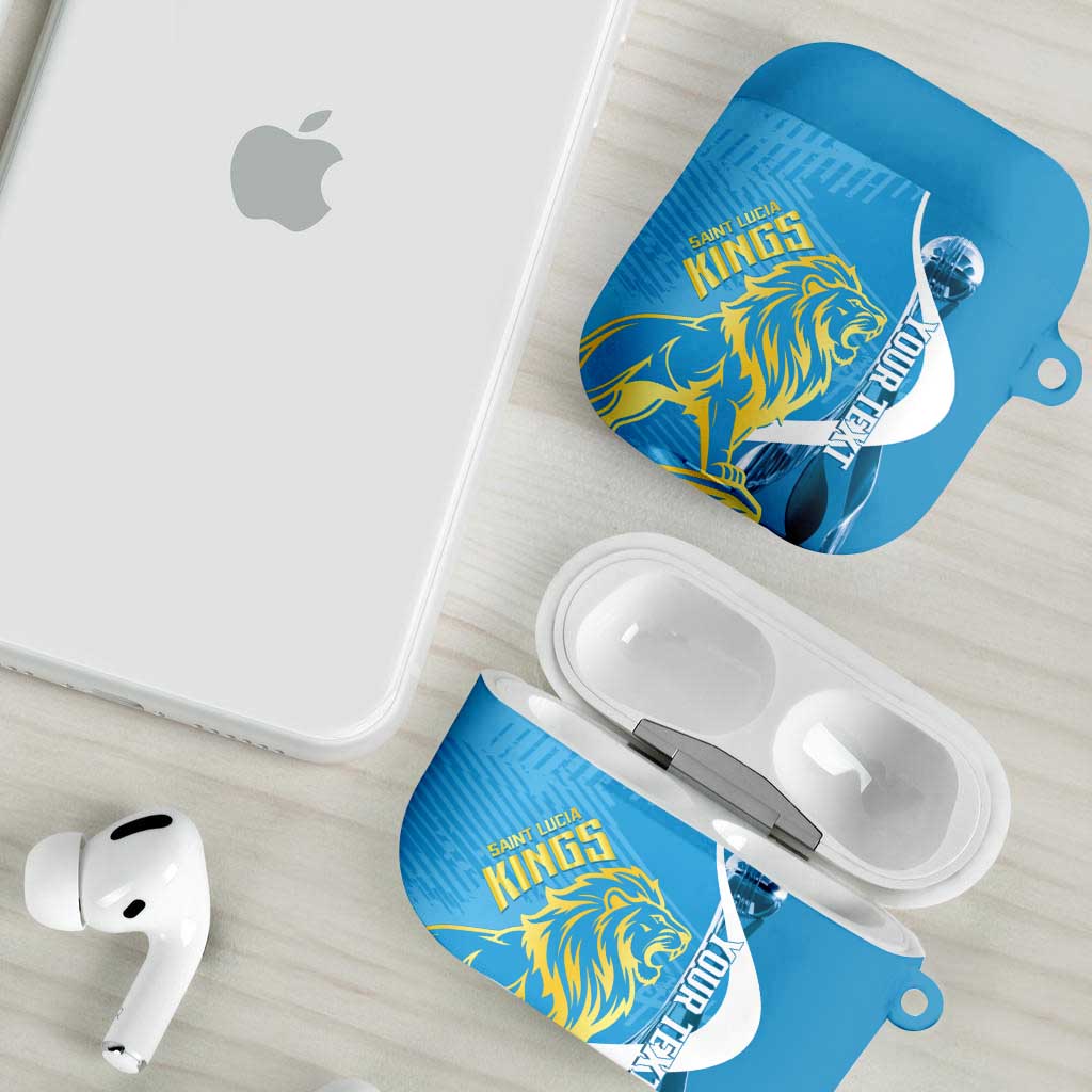 Saint Lucia Kings Cricket Custom AirPods Case 2025 2nd Champions Back To Back - Wonder Print Shop