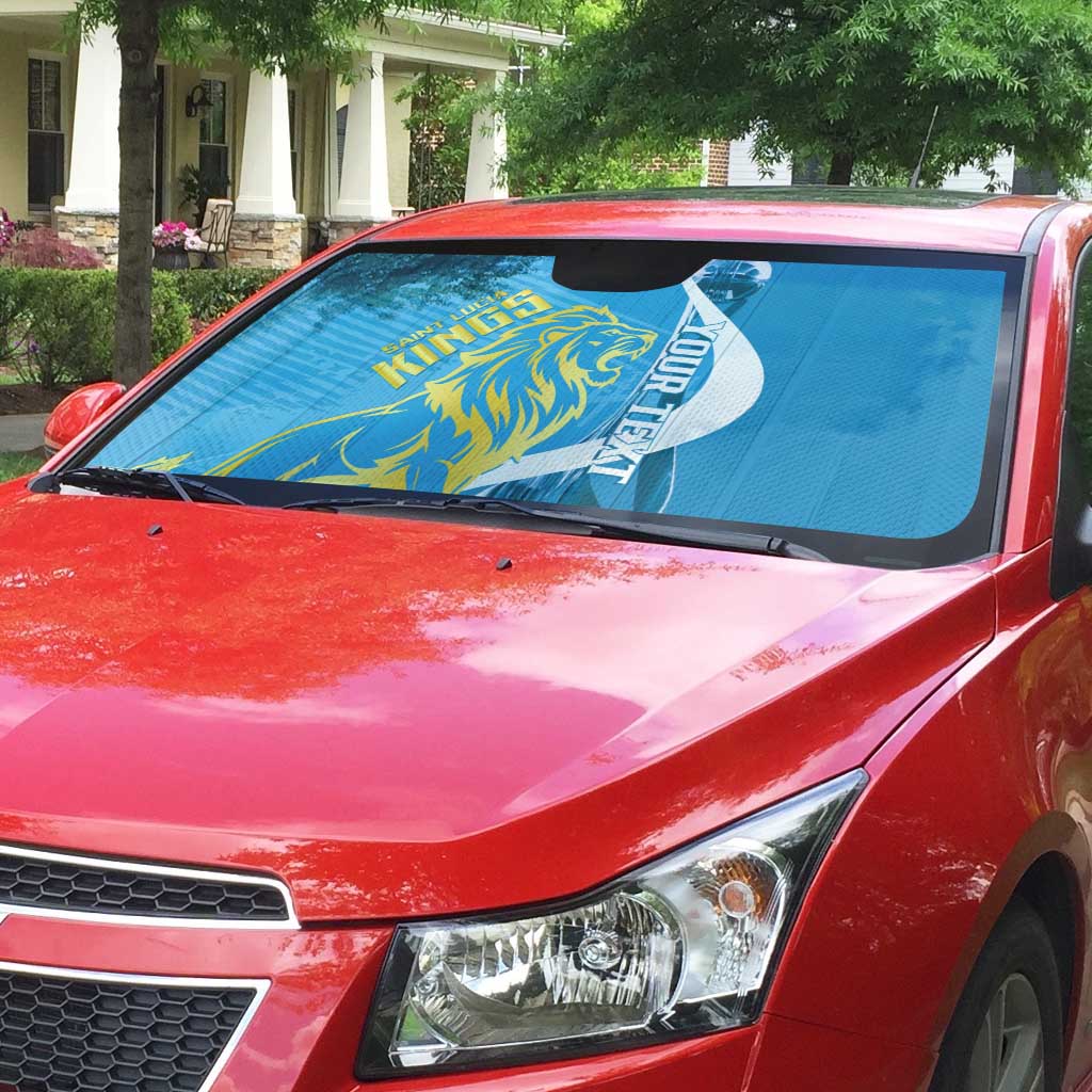 Saint Lucia Kings Cricket Custom Auto Sun Shade 2025 2nd Champions Back To Back - Wonder Print Shop