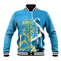 Saint Lucia Kings Cricket Custom Baseball Jacket 2025 2nd Champions Back To Back - Wonder Print Shop