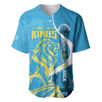 Saint Lucia Kings Cricket Custom Baseball Jersey 2025 2nd Champions Back To Back - Wonder Print Shop
