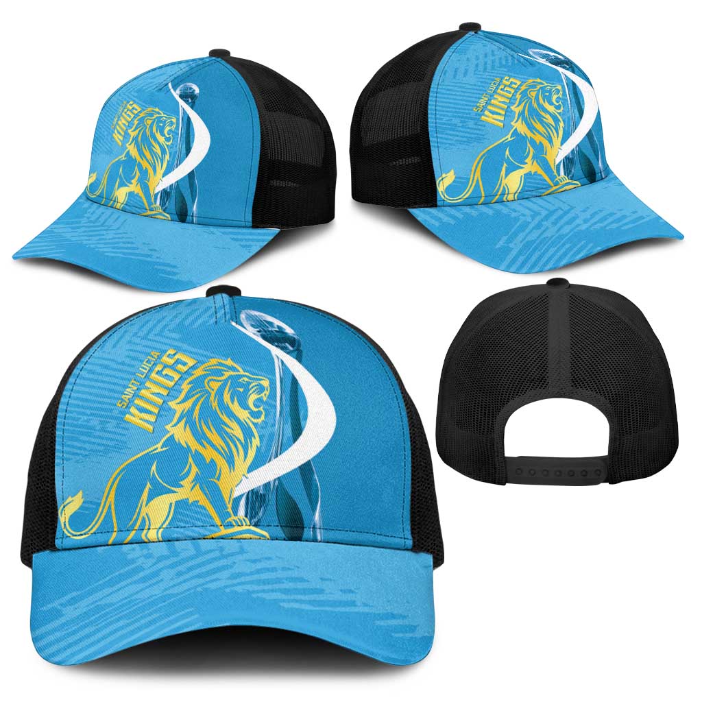Saint Lucia Kings Cricket Baseball Net Cap 2025 2nd Champions Back To Back - Wonder Print Shop