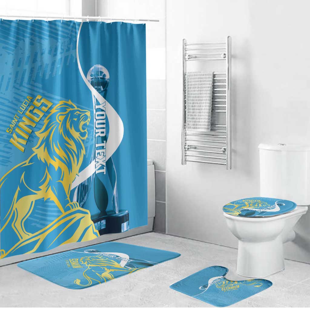 Saint Lucia Kings Cricket Custom Bathroom Set 2025 2nd Champions Back To Back - Wonder Print Shop