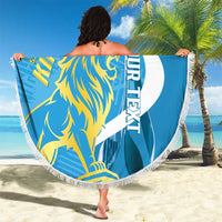 Saint Lucia Kings Cricket Custom Beach Blanket 2025 2nd Champions Back To Back - Wonder Print Shop