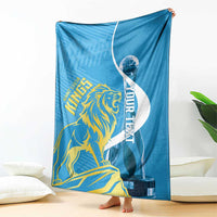 Saint Lucia Kings Cricket Custom Blanket 2025 2nd Champions Back To Back - Wonder Print Shop
