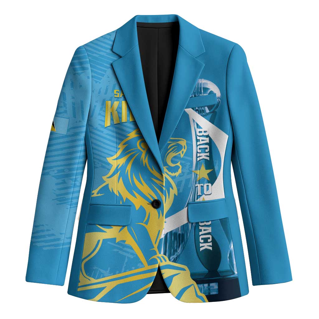 Saint Lucia Kings Cricket Custom Blazer 2025 2nd Champions Back To Back - Wonder Print Shop